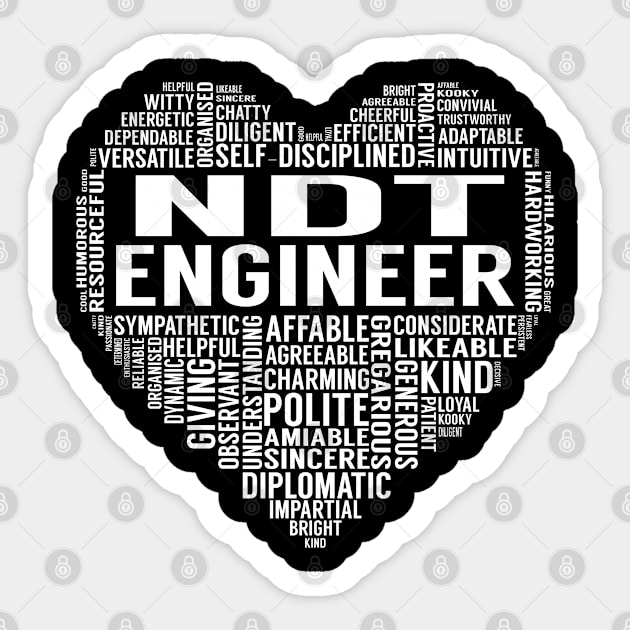 Ndt Engineer Heart Sticker by LotusTee